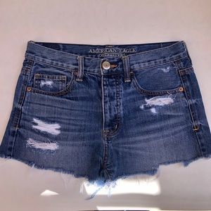 American Eagle Buttonfly Cutoff Denim  Shorts 00